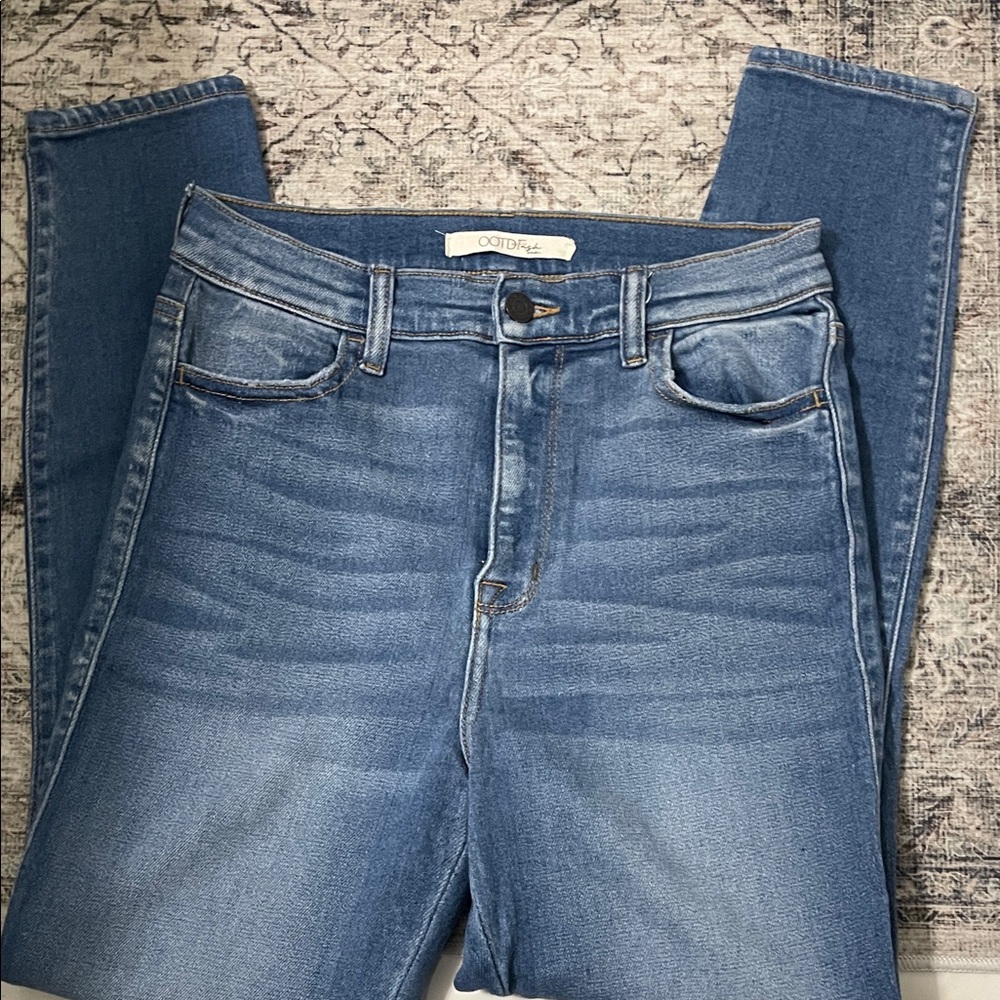 OOTDFash Women's Blue Skinny Jeans